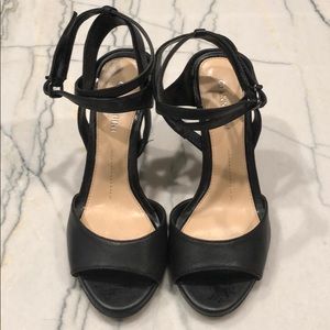 Gianni Bini Open Toe Sandal Heels with Ankle Strap